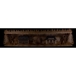 Illuminated Stand - Seiffen Village - 75x20 cm / 29.5x7.9 inch
