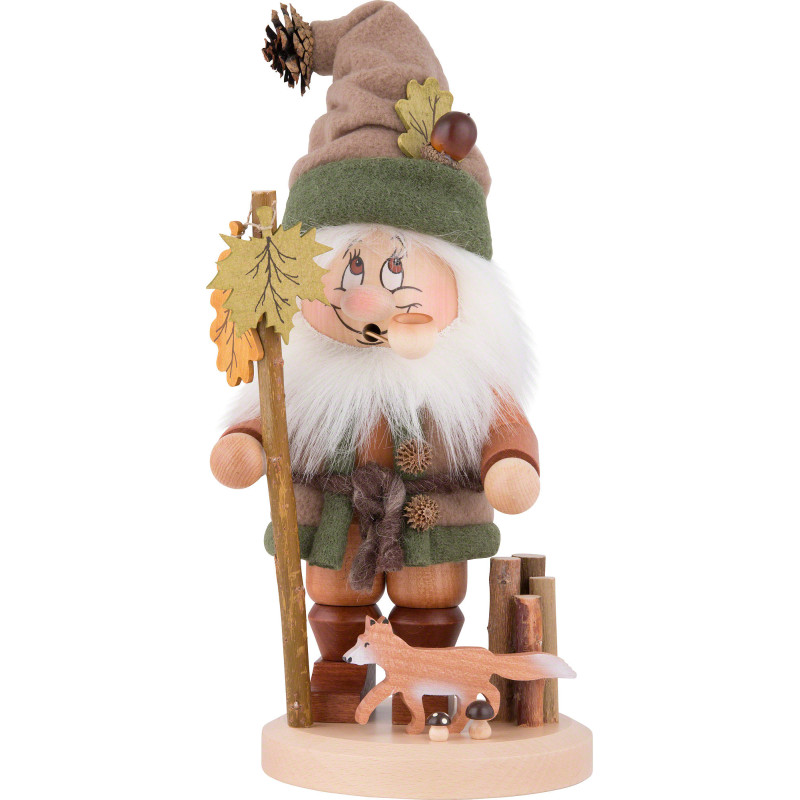 Smoker - Gnome with Fox - 34 cm / 13.4 inch
