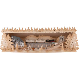 Schwibbogenerhöhung Winterland Erzgebirge - 53x17,5 cm