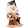 Smoker - Gnome Santa with Fire Place - 28,5 cm / 11.2 inch