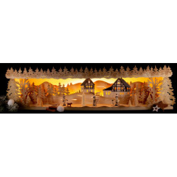 Schwibbogenerhöhung Winterkinder - 76x18,5 cm