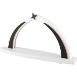 Schwibbogen modern wood weiß - ohne Bestückung - 42x20 cm