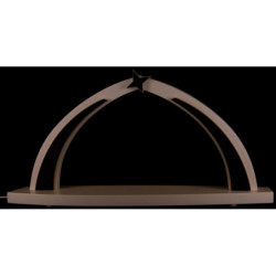 Schwibbogen modern wood weiß - ohne Bestückung - 42x20 cm
