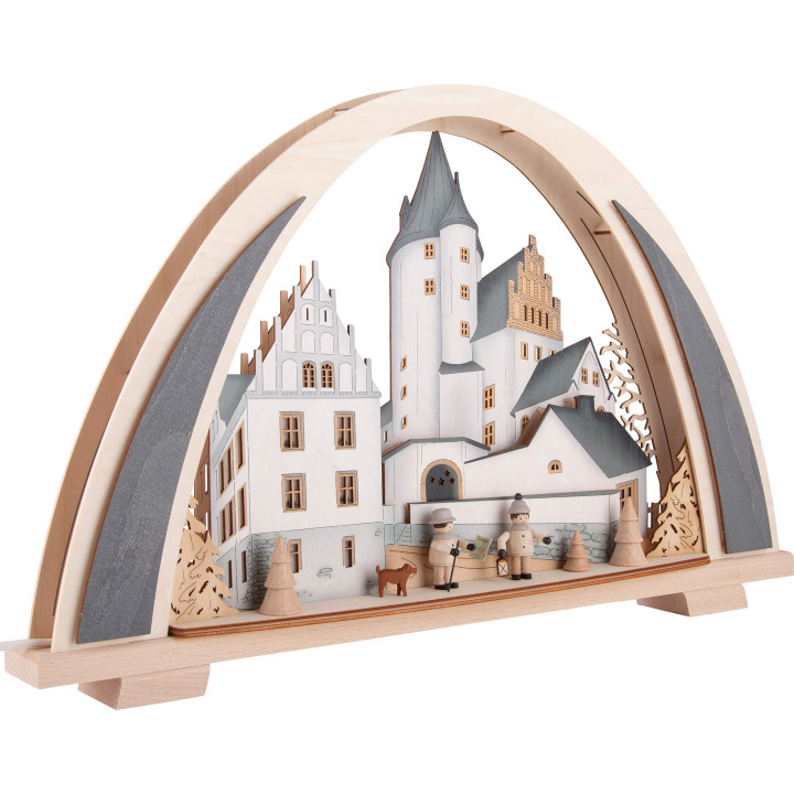 Schwibbogen NEW LINE Schlossweihnacht - 52x32,5 cm