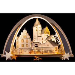 Schwibbogen NEW LINE Schlossweihnacht - 52x32,5 cm