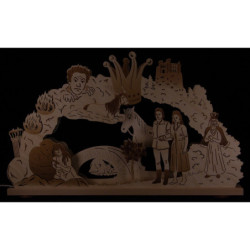 3D-Schwibbogen "Das singende, klingende Bäumchen" - 52x32 cm