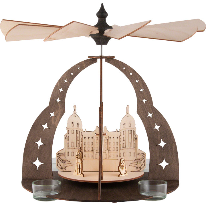 1-stöckige Pyramide "Drei Haselnüsse für Aschenbrödel" - 30 cm