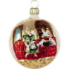 Christbaumschmuck Glaskugel "Drei Haselnüsse für Aschenbrödel" - einseitiges Motiv - 8 cm