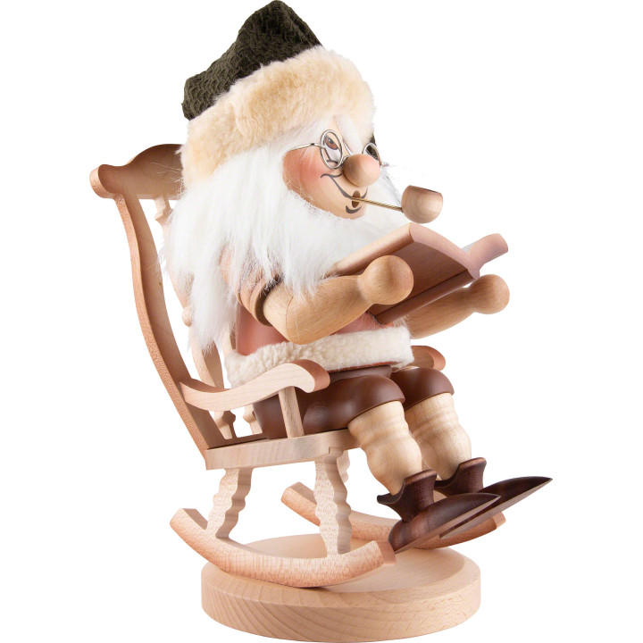 Räuchermännchen Wichtel im Schaukelstuhl - 31,5 cm
