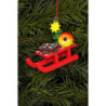 Christbaumschmuck Weihnachtsschlitten - 5,3x4,3 cm