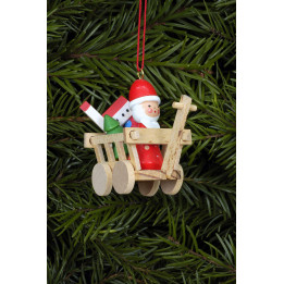 Christbaumschmuck Nikolaus im Wägele - 5,4x4,7 cm
