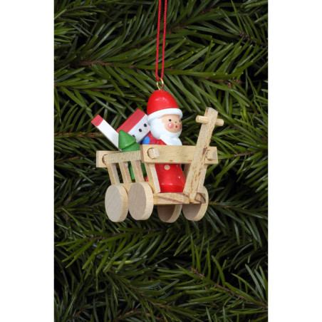 Christbaumschmuck Nikolaus im Wägele - 5,4x4,7 cm