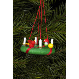 Christbaumschmuck Adventskranz - 4,3x1,9 cm
