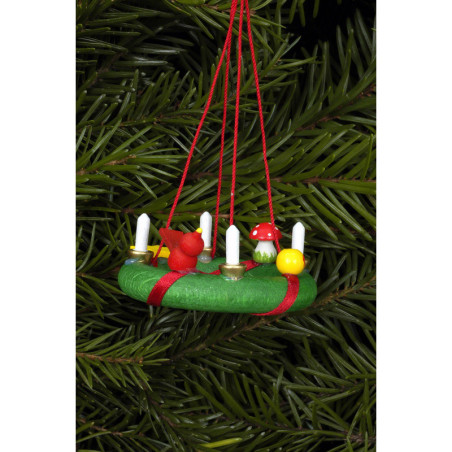 Tree Ornament - Advent Wreath - 4,3x1,9 cm / 1.7x0.7 inch