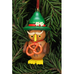 Christbaumschmuck Eule Bayer - 3,2x6,2 cm