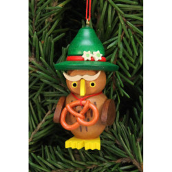 Tree Ornament - Owl Bavarian - 3,2x6,2 cm / 1.3x2.4 inch