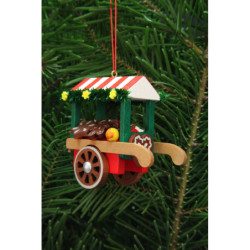 Christbaumschmuck Marktwagen mit Lebkuchen - 7,5 cm