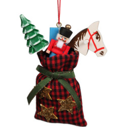 Christbaumschmuck Weihnachtssäckchen - 7,5x10 cm