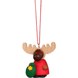 Christbaumschmuck Elch Weihnachtsmann - 4,2 cm