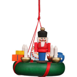 Christbaumschmuck Kranz mit Nussknacker - 5,2 cm