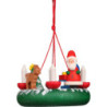 Tree Ornament - Wreath with Santa Claus - 4,2 cm / 1.7 inch