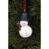 Christbaumschmuck Schneemann weiß - 2,5x4,6 cm