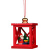 Christbaumschmuck Weihnachtslaterne mit Weihnachtsmann - 6,8 cm