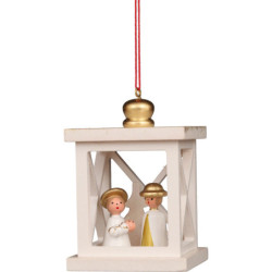 Tree Ornament - Christmas Lantern with Holy Family - 6,8 cm / 2.7 inch