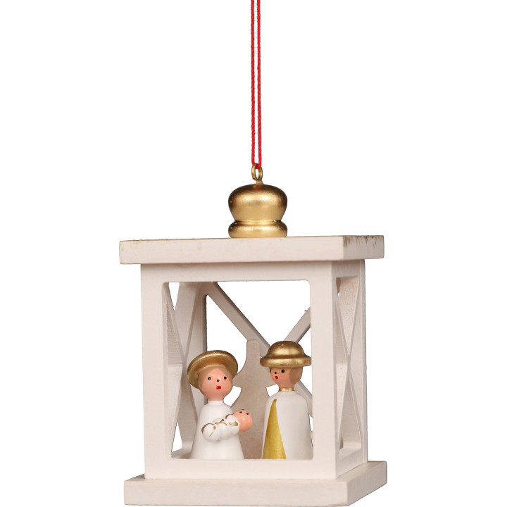 Tree Ornament - Christmas Lantern with Holy Family - 6,8 cm / 2.7 inch