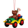 Christbaumschmuck Auto mit Teddy - 7 cm