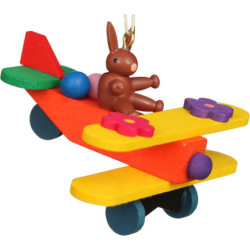 Osterschmuck Hase auf Flieger - 4,7 cm