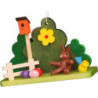 Osterschmuck Hasenbaby am Busch - 5 cm