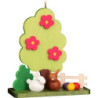 Osterschmuck Hasenpärchen am Baum - 7,8 cm