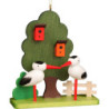 Osterschmuck Storchenpärchen am Baum - 7,8 cm