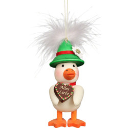 Tree Ornament - Feather Duckling Bavarian - 10 cm / 3.9 inch