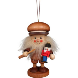 Christbaumschmuck Strolch Nussknackermacher natur - 9,5 cm