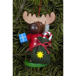 Tree Ornament - Moose Santa - 9,5 cm / 4 inch
