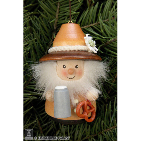 Tree Ornament - Teeter Figurine Bavarian Natural - 8 cm / 3.1 inch
