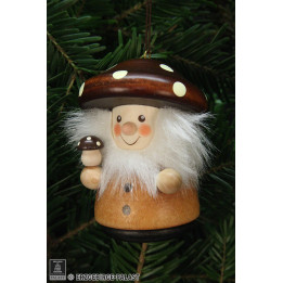 Tree Ornament - Teeter Man Mushroom Man Natural - 7,8 cm / 3.1 inch
