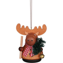 Christbaumschmuck Wackelmännchen Elch natur - 7,5 cm