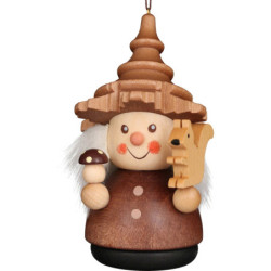Christbaumschmuck Wackelmännchen Baumwichtel natur - 9,5 cm