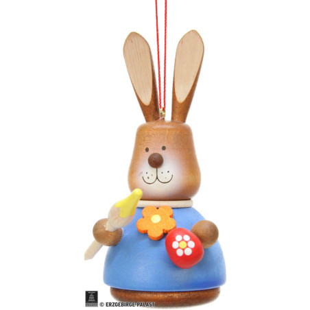 Easter Ornament - Teeter Bunny with Paintbrush - 9,8 cm / 3.9 inch