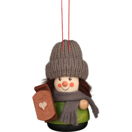 Christbaumschmuck Wackelmännchen Rodler - 8,5 cm