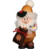 Mikrowichtel Weihnachtsmann natur - 10,5 cm