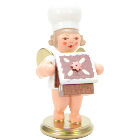 Bäckerengel mit Pfefferkuchenhaus - 7,5 cm