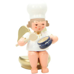 Bäckerengel sitzend mit Rührlöffel - 7,5 cm