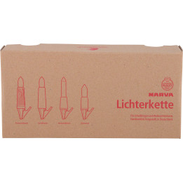 NARVA Exclusive Lichterkette mit 10 Holzschaftkerzen aus Zebranoholz