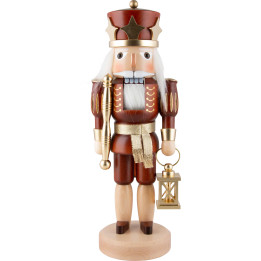 Nussknacker Prinz natur/gold - 37,5 cm