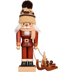 Nussknacker Rodler klein natur - 30 cm