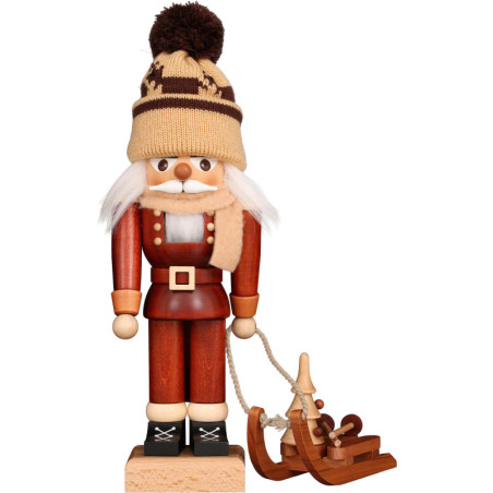 Nussknacker Rodler klein natur - 30 cm